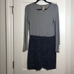 Anthropologie Dolan Blue Stripe Long Sleeve Dress